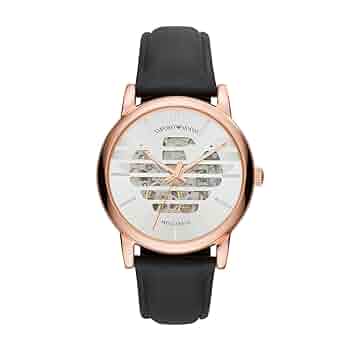 【美品】EMPORIO ARMANI スケルトン レザー ブラックAR60038 Emporio Armani AR60038 - Renato Watch • Watchard.com